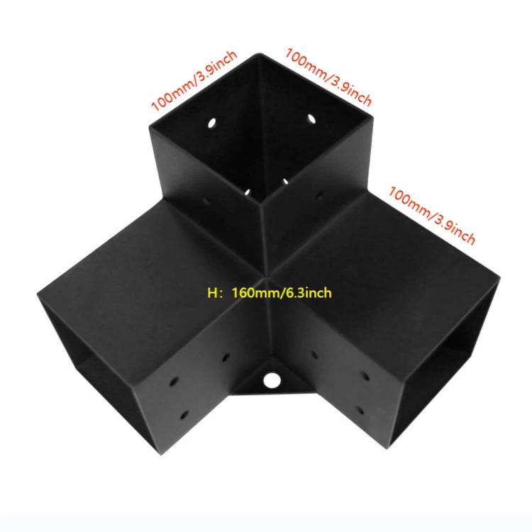 Supports pour pergola 4''x4'' 3-voies